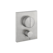Crosswater MPRO Crossbox Push 2 Outlet Shower Valve & Trimset Brushed