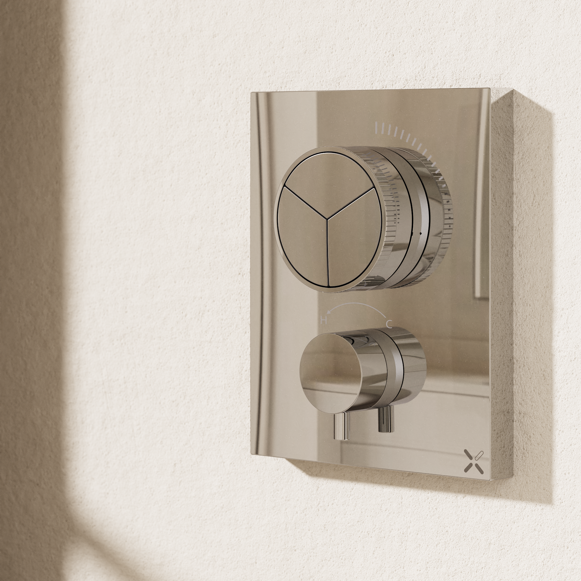 Crossbox Push MPRO 3 Outlet Trim & Levers