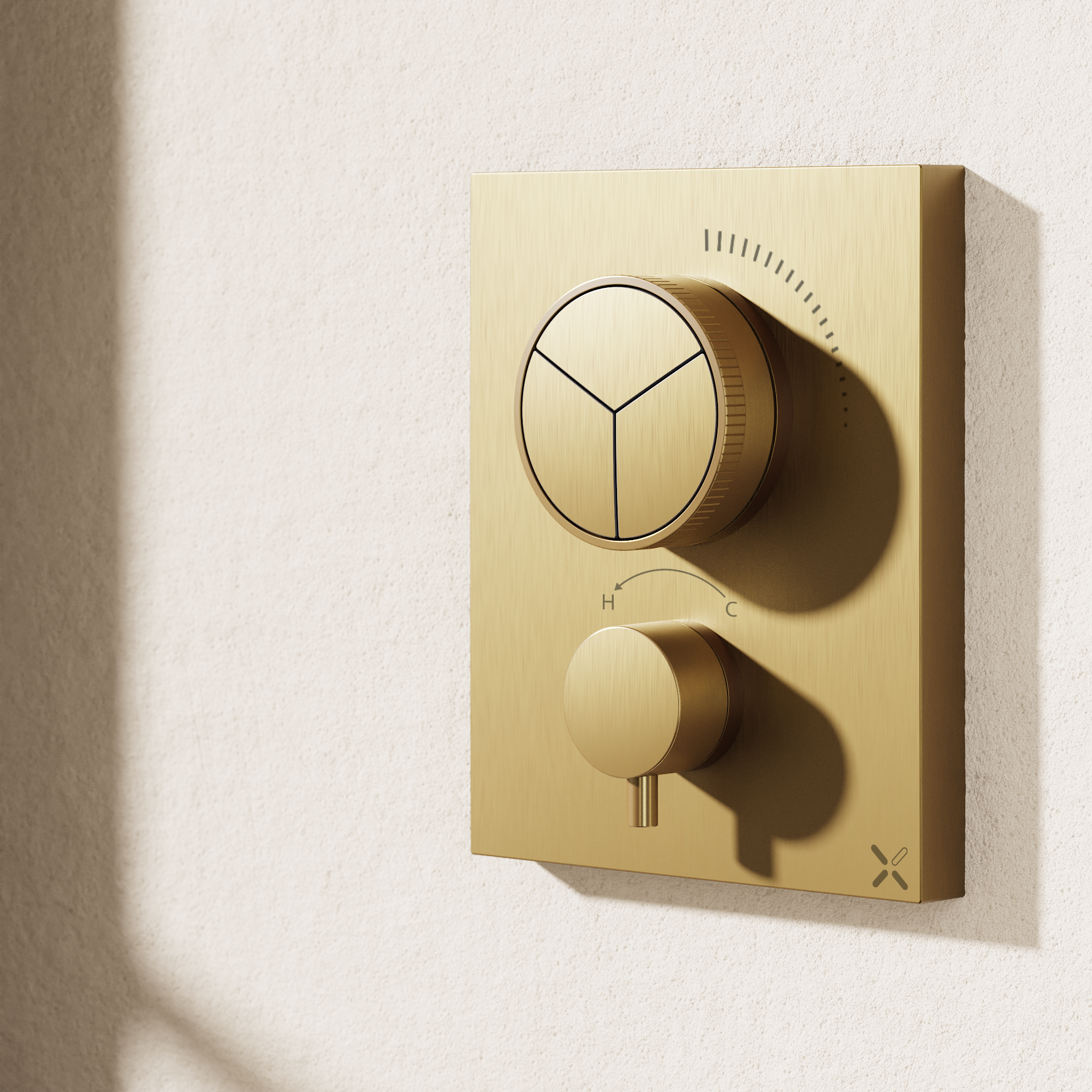 Crossbox Push MPRO 3 Outlet Trim & Levers