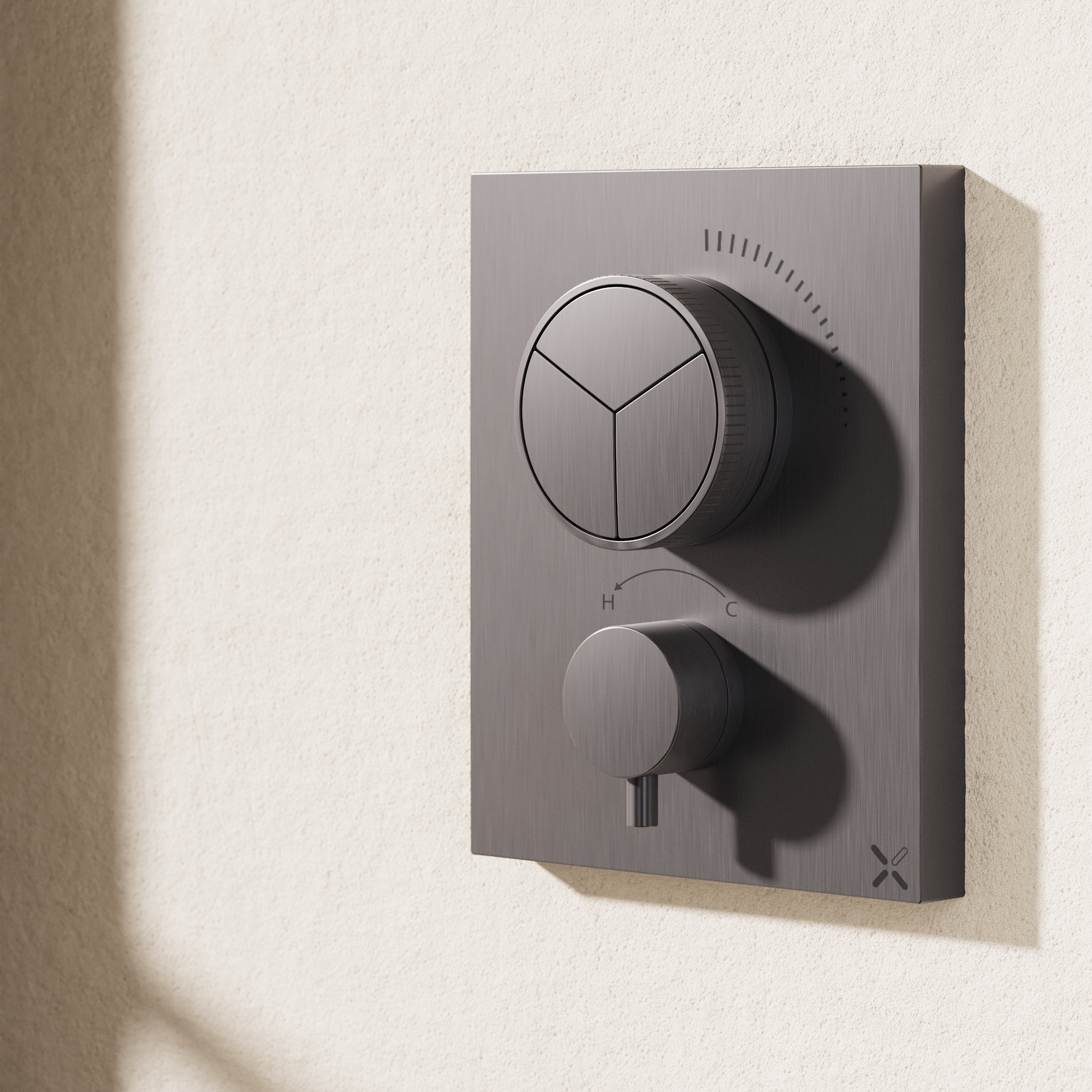 Crossbox Push MPRO 3 Outlet Trim & Levers