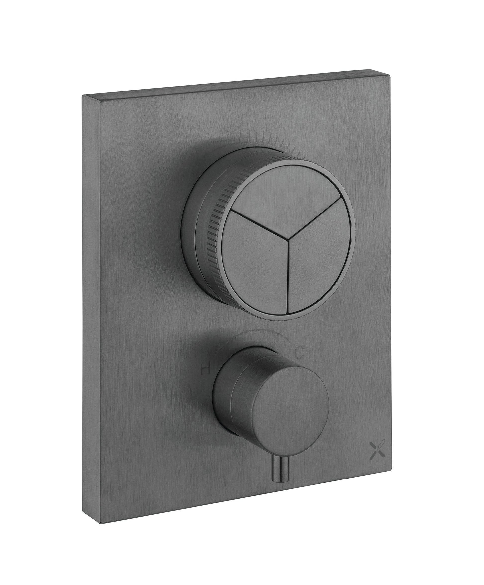 Crosswater MPRO Crossbox Push 3 Outlet Shower Valve & Trimset
