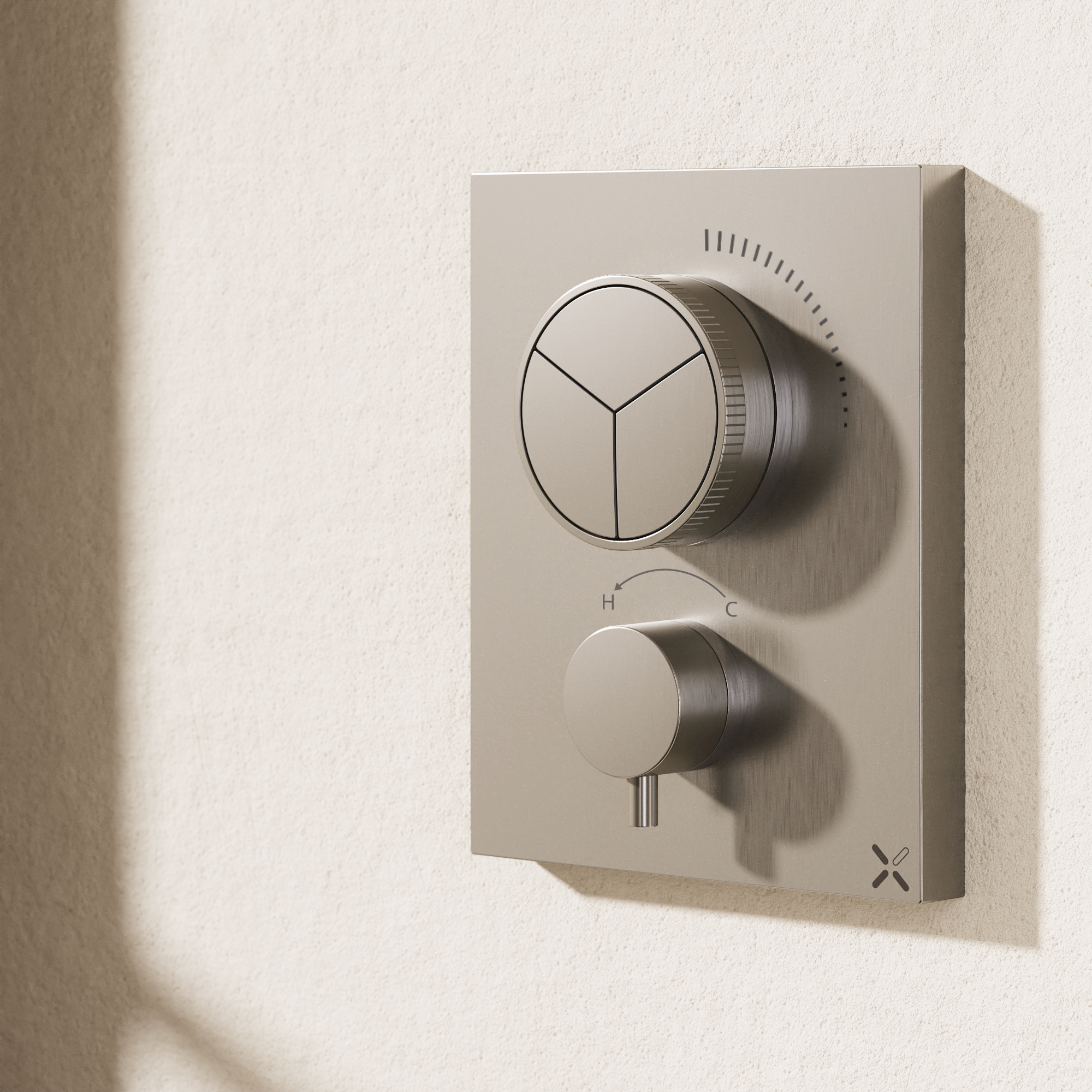 Crossbox Push MPRO 3 Outlet Trim & Levers