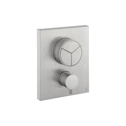 Crosswater MPRO Crossbox Push 3 Outlet Shower Valve & Trimset Brushed
