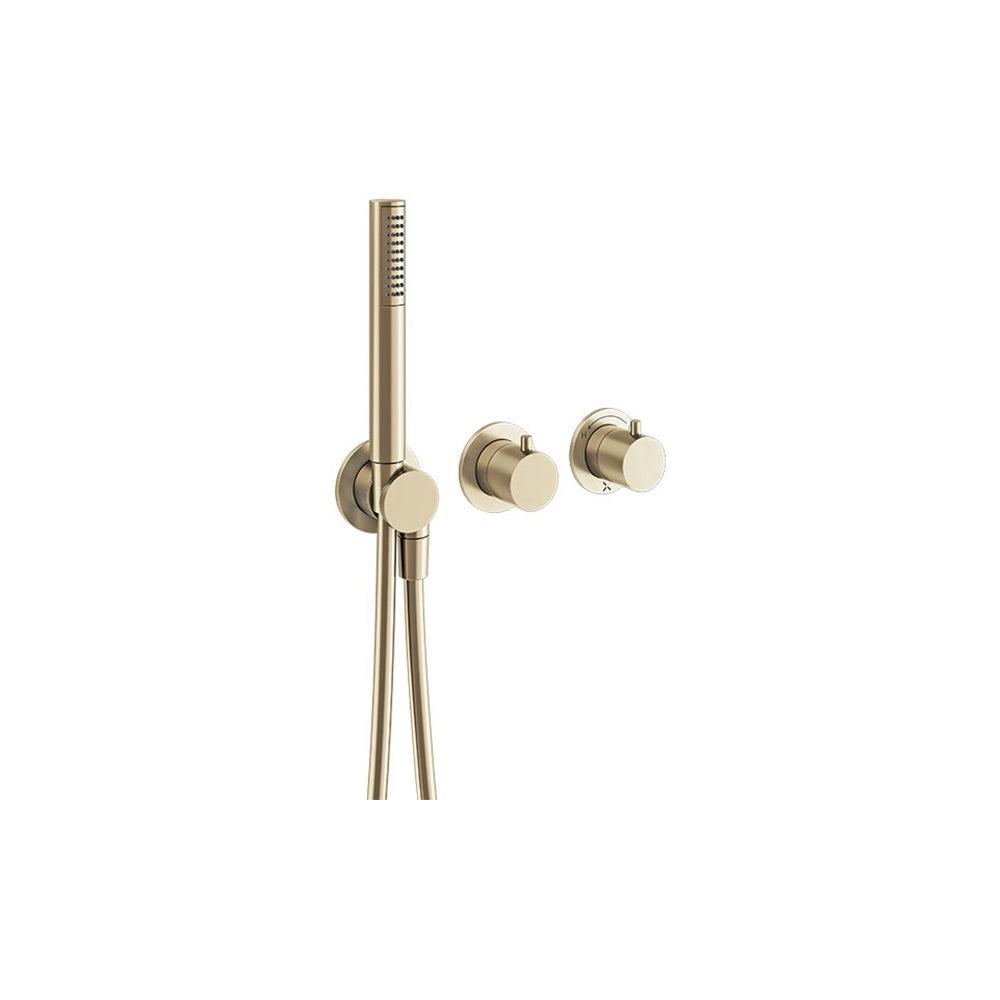 Crosswater MPRO Module 3 Outlet 2 Handle Shower Valve & Handset Trimset
