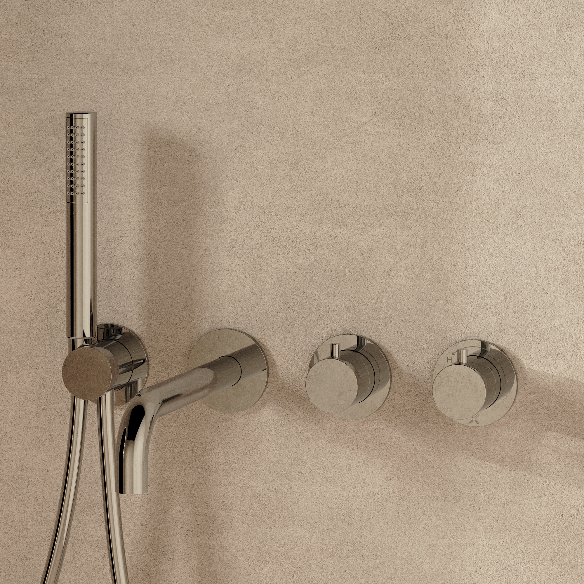 Module MPRO 2 Control Trimset With Bath Spout & Handshower