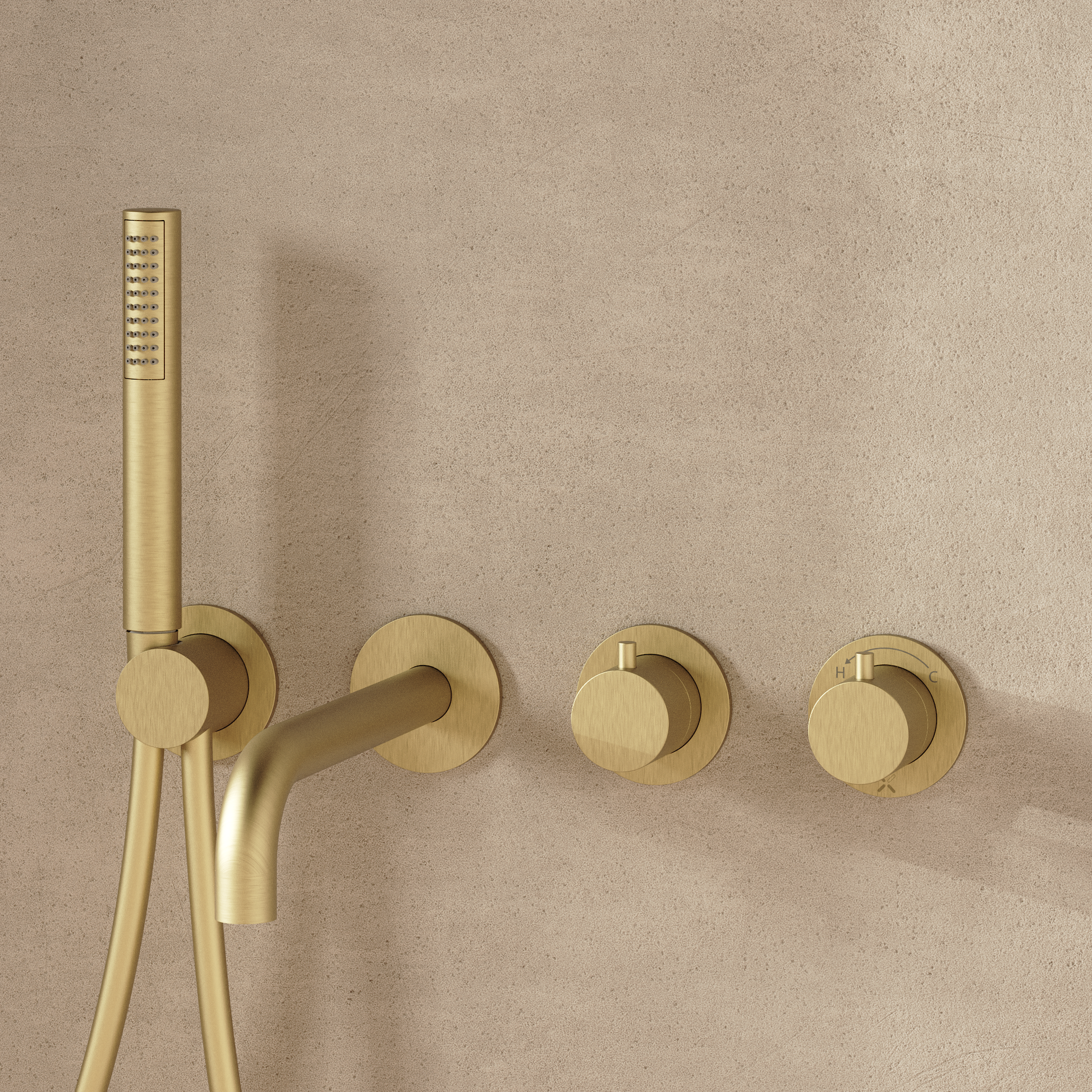 Module MPRO 2 Control Trimset With Bath Spout & Handshower