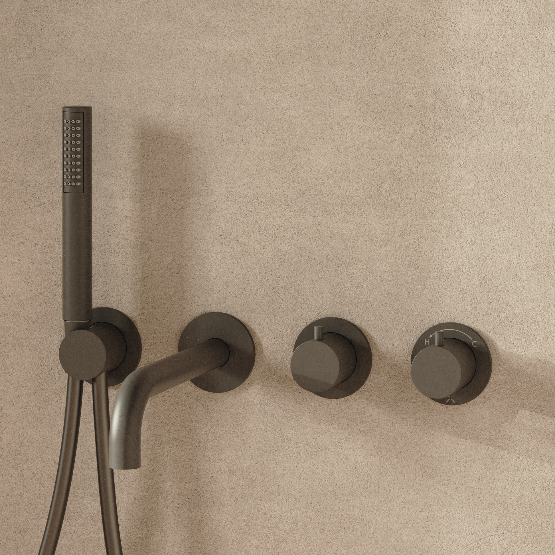 Module MPRO 2 Control Trimset With Bath Spout & Handshower