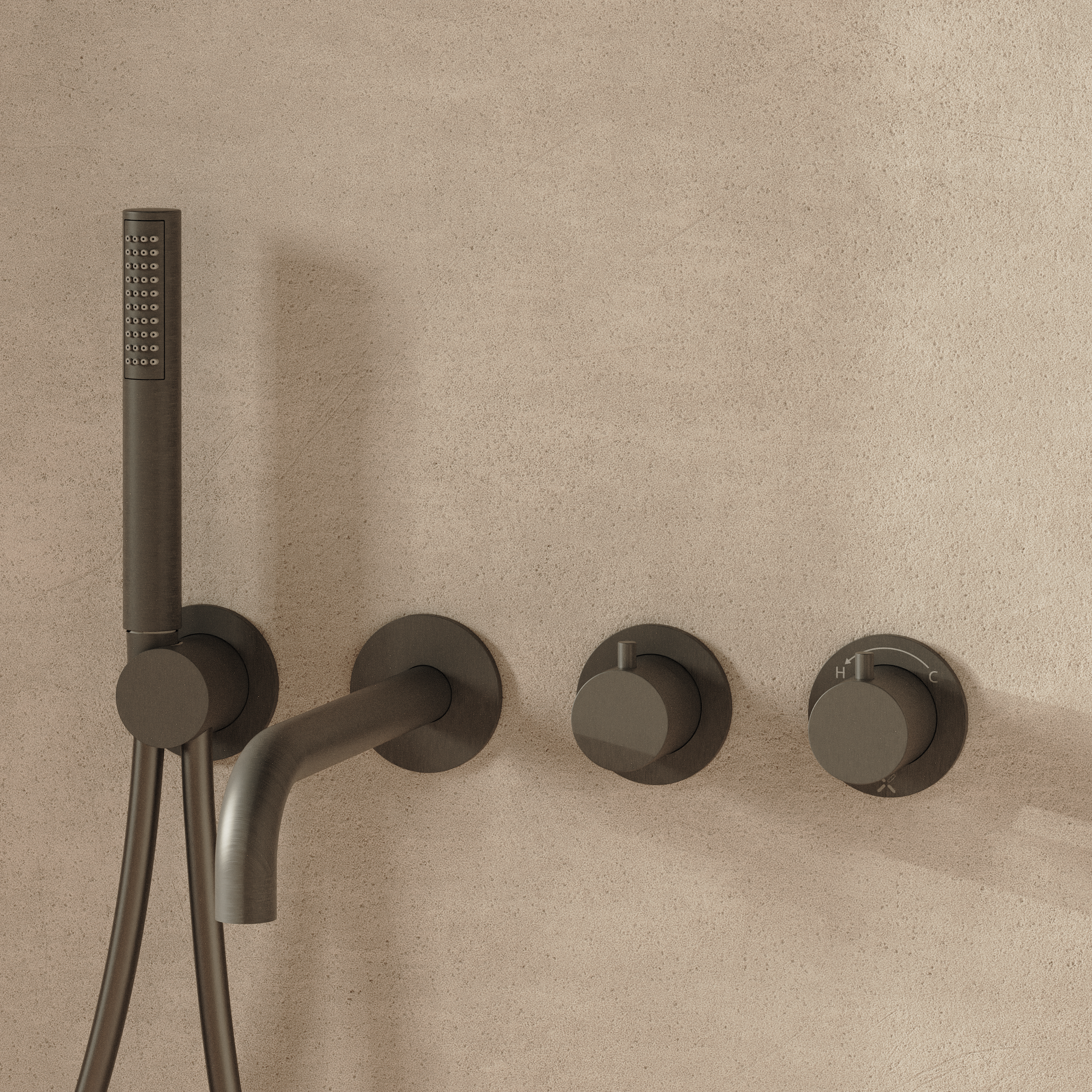 Module MPRO 2 Control Trimset With Bath Spout & Handshower