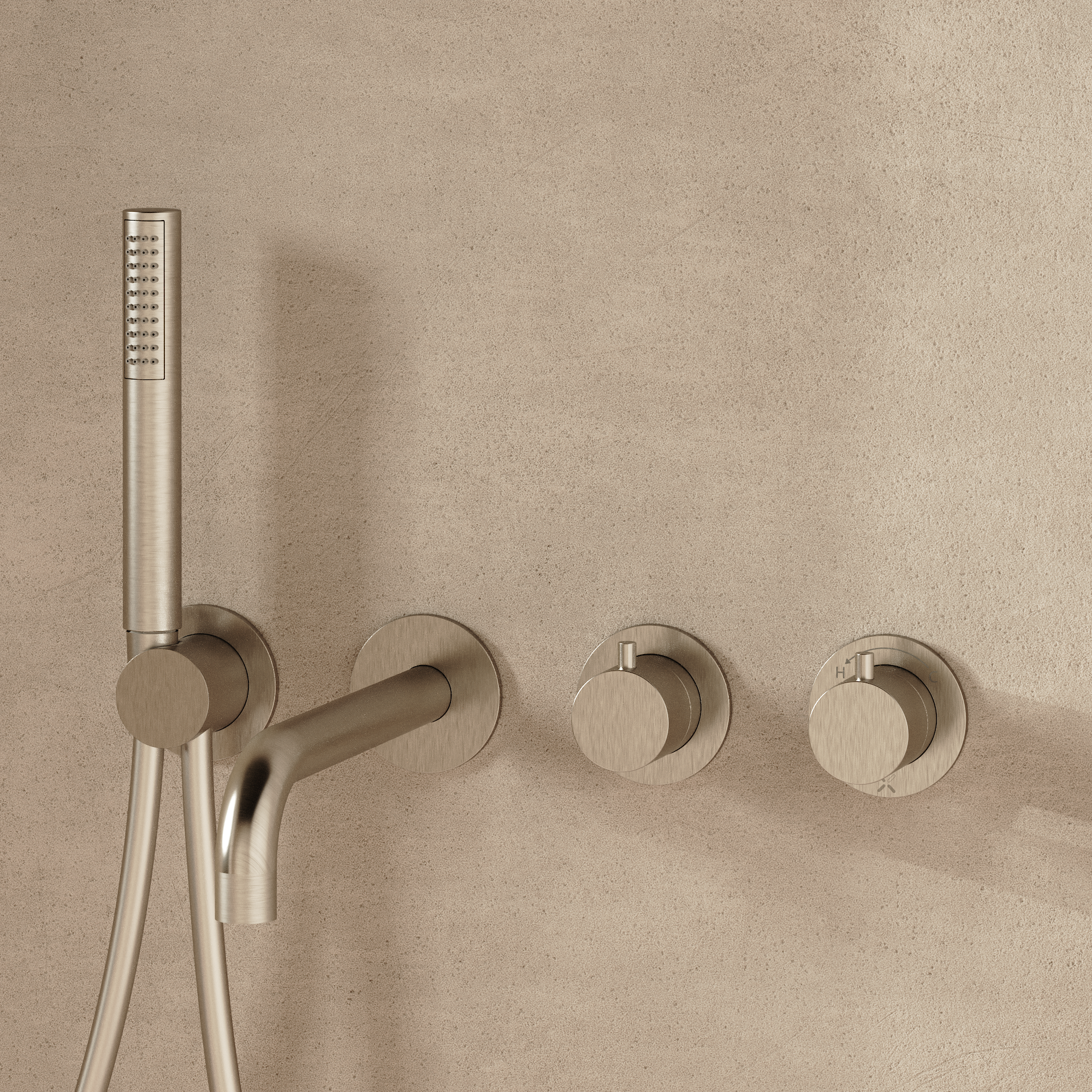 Module MPRO 2 Control Trimset With Bath Spout & Handshower
