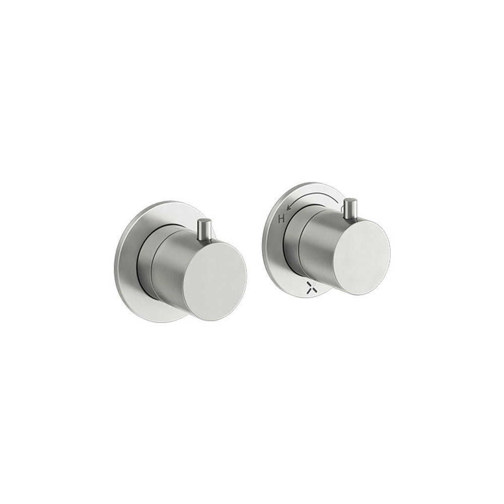 Crosswater MPRO Module 3 Outlet 2 Handle Shower Valve & Trimset Brushed