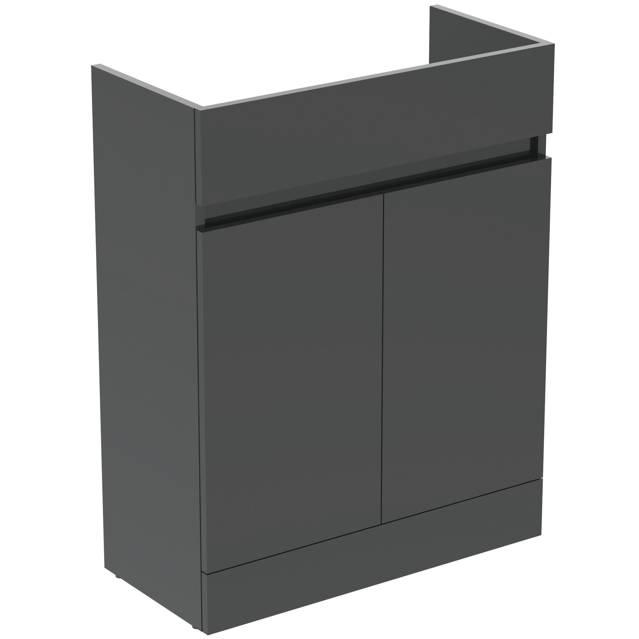 Eurovit+ 65cm semi countertop washbasin unit with 2 doors