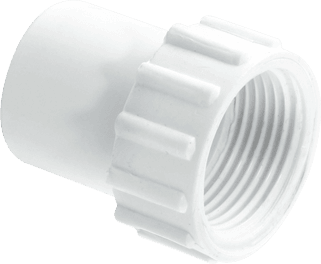 Straight Female Overflow Coupling with Fixed Nut