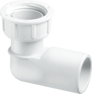 90° Female Overflow Coupling with Loose Nut