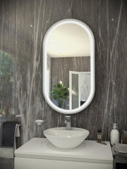 RAK Art Oval 450x1000 Silver LED Mirror