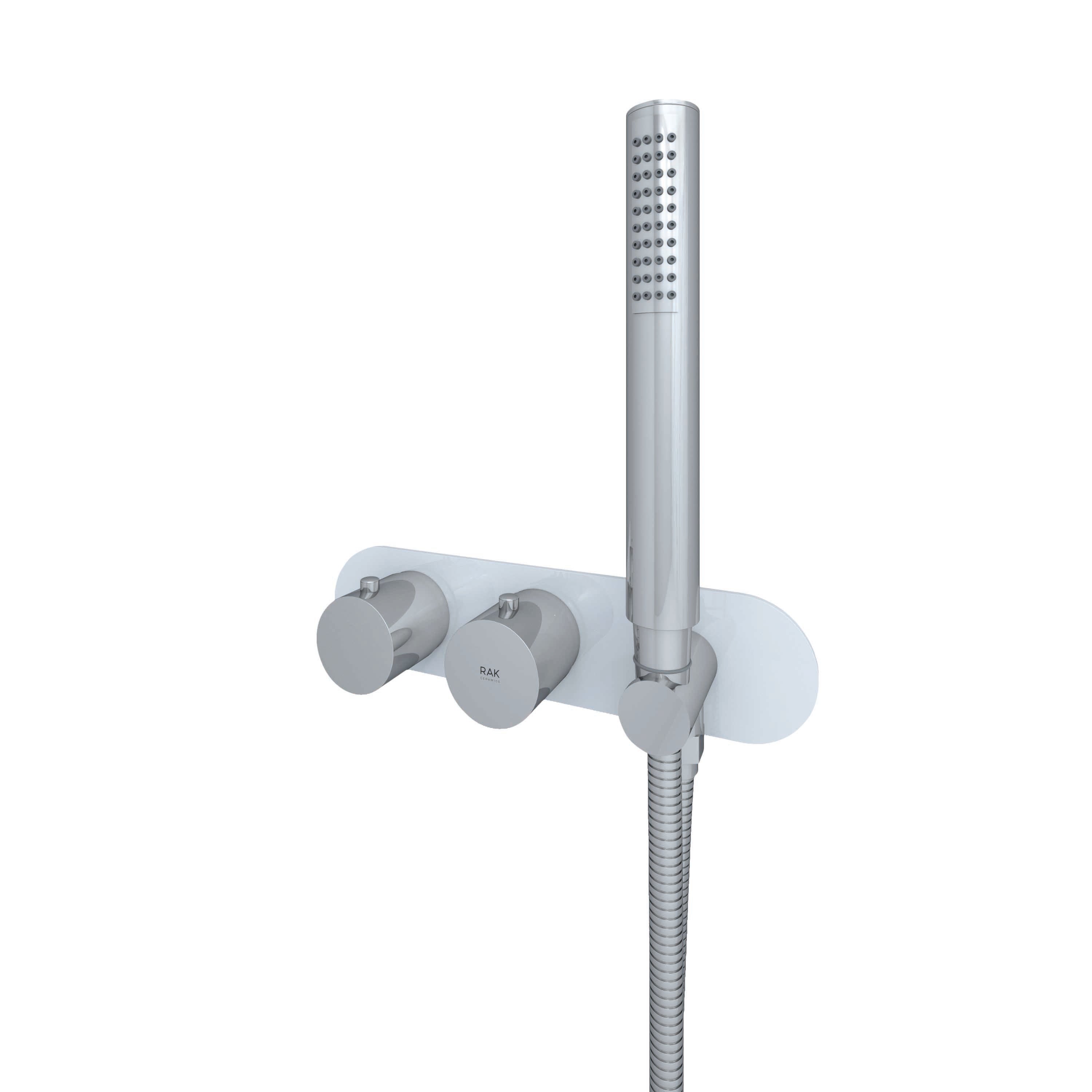RAK Feeling Round Horizontal Dual Outlet Thermostatic shower valve