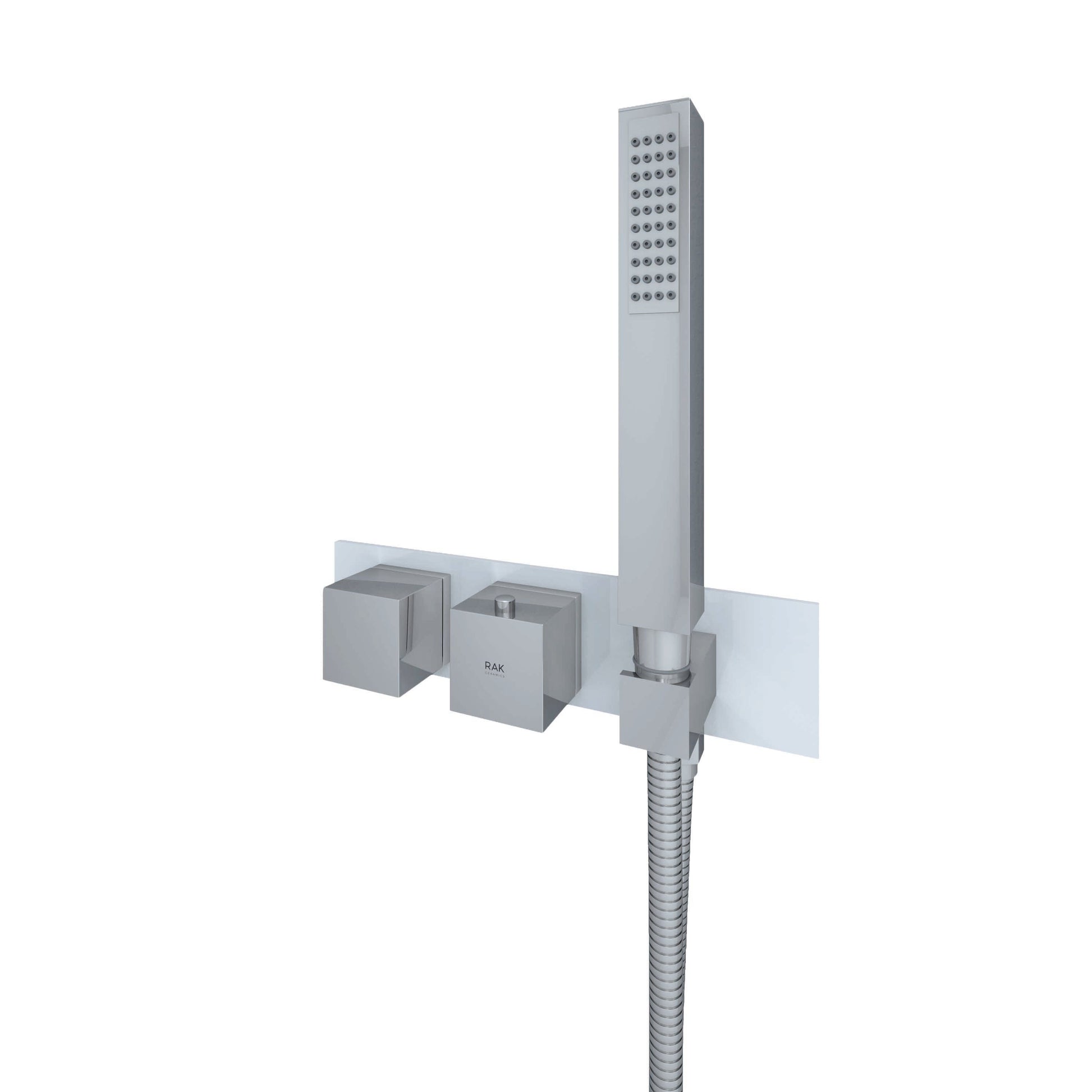 RAK Feeling Square Horizontal Dual Outlet Thermostatic shower valve