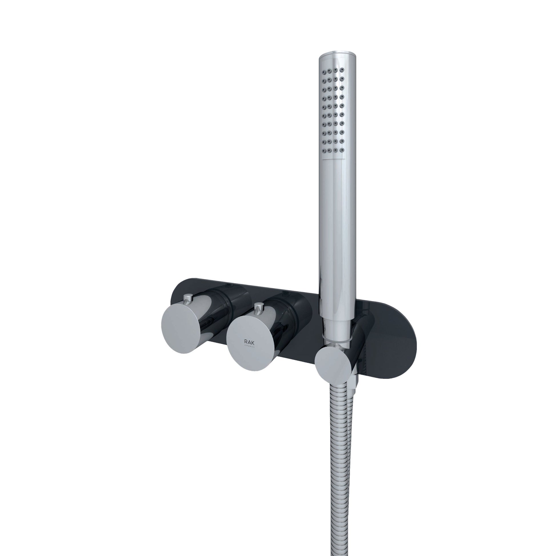 RAK Feeling Round Horizontal Dual Outlet Thermostatic shower valve