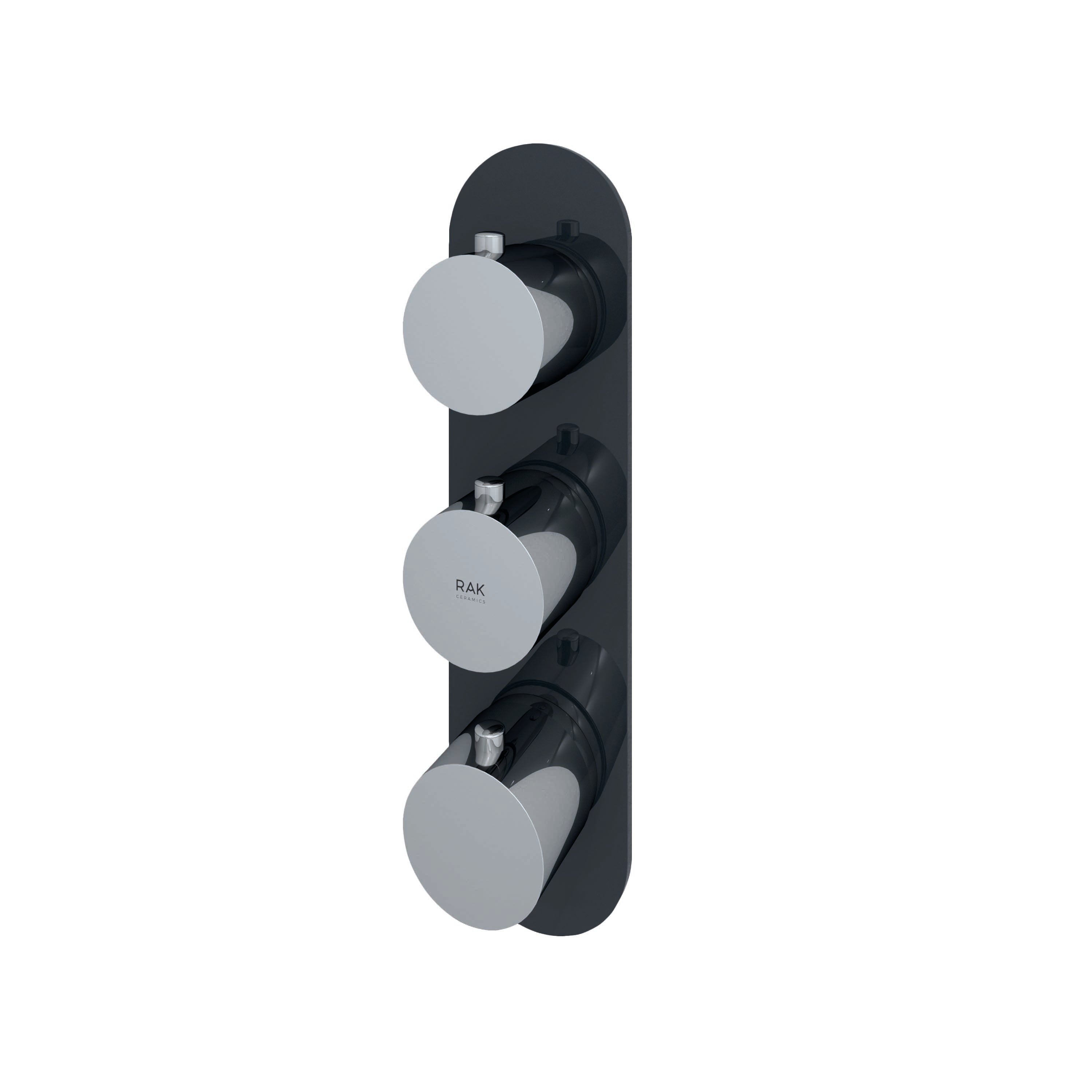 RAK Feeling Round Dual Outlet Thermostatic Concealed shower valve