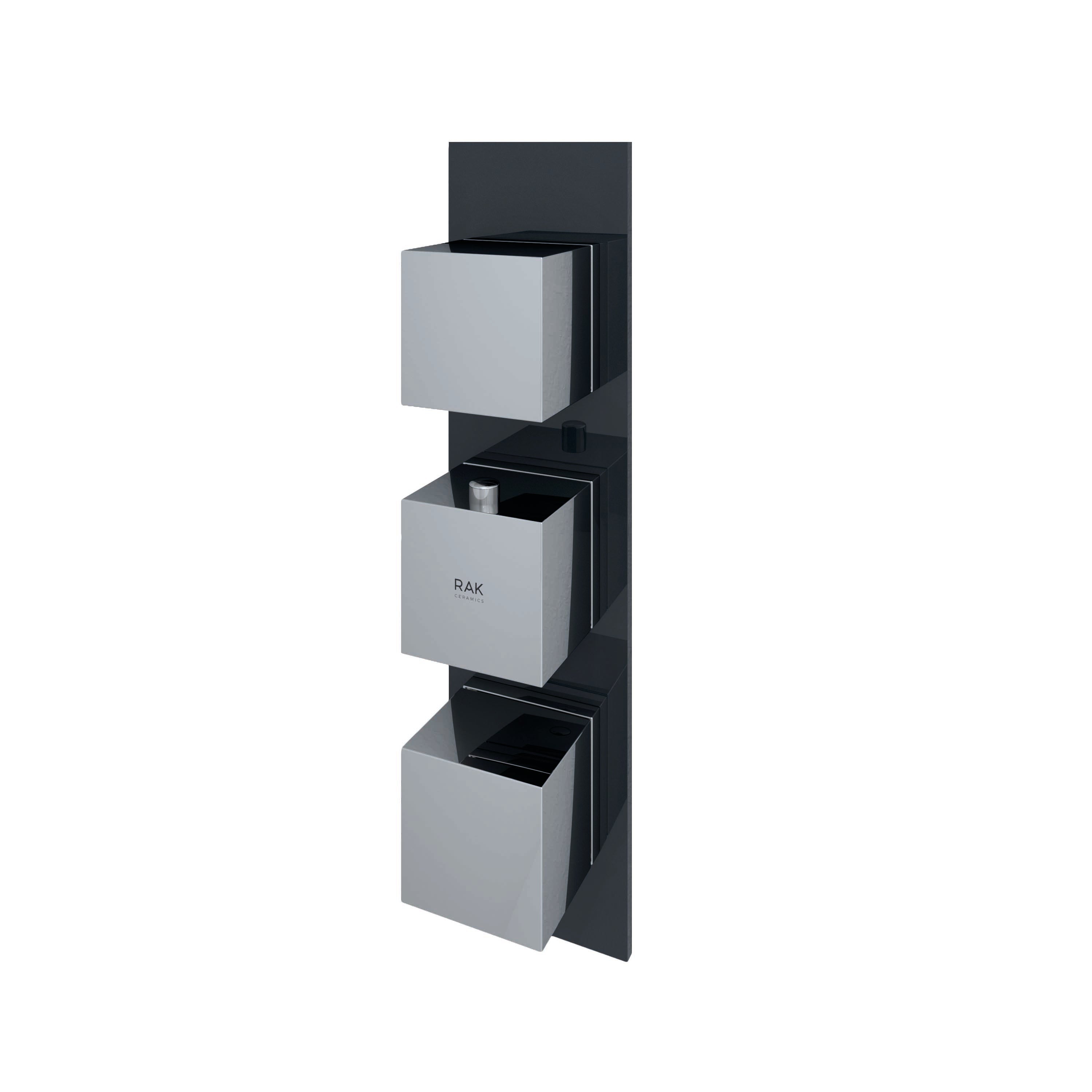 RAK Feeling Square Dual Outlet Thermostatic Concealed shower valve