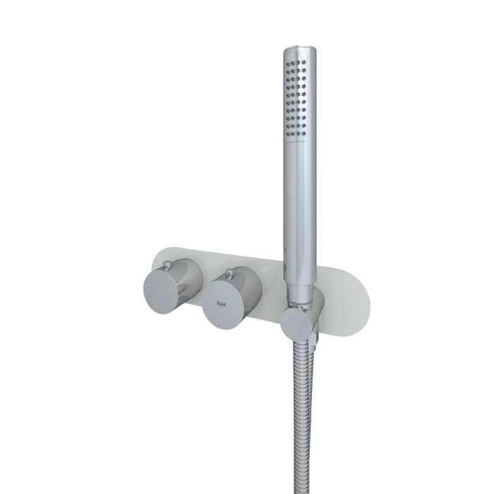 RAK Feeling Round Horizontal Dual Outlet Thermostatic shower valve