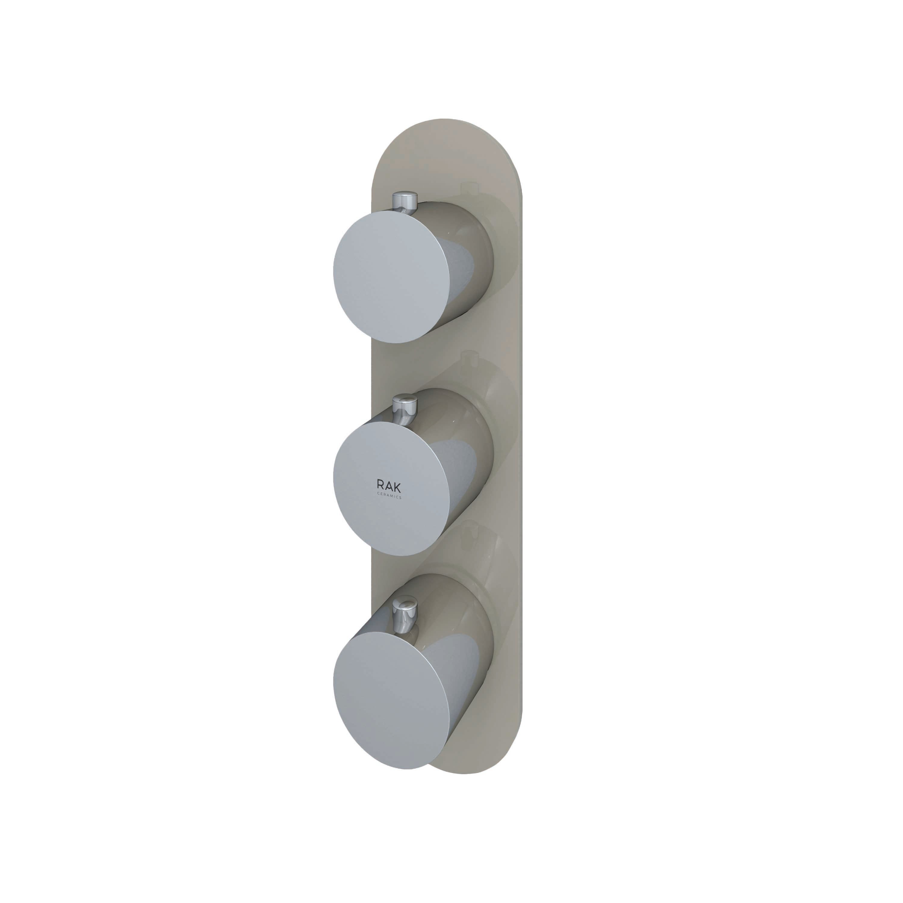 RAK Feeling Round Dual Outlet Thermostatic Concealed shower valve