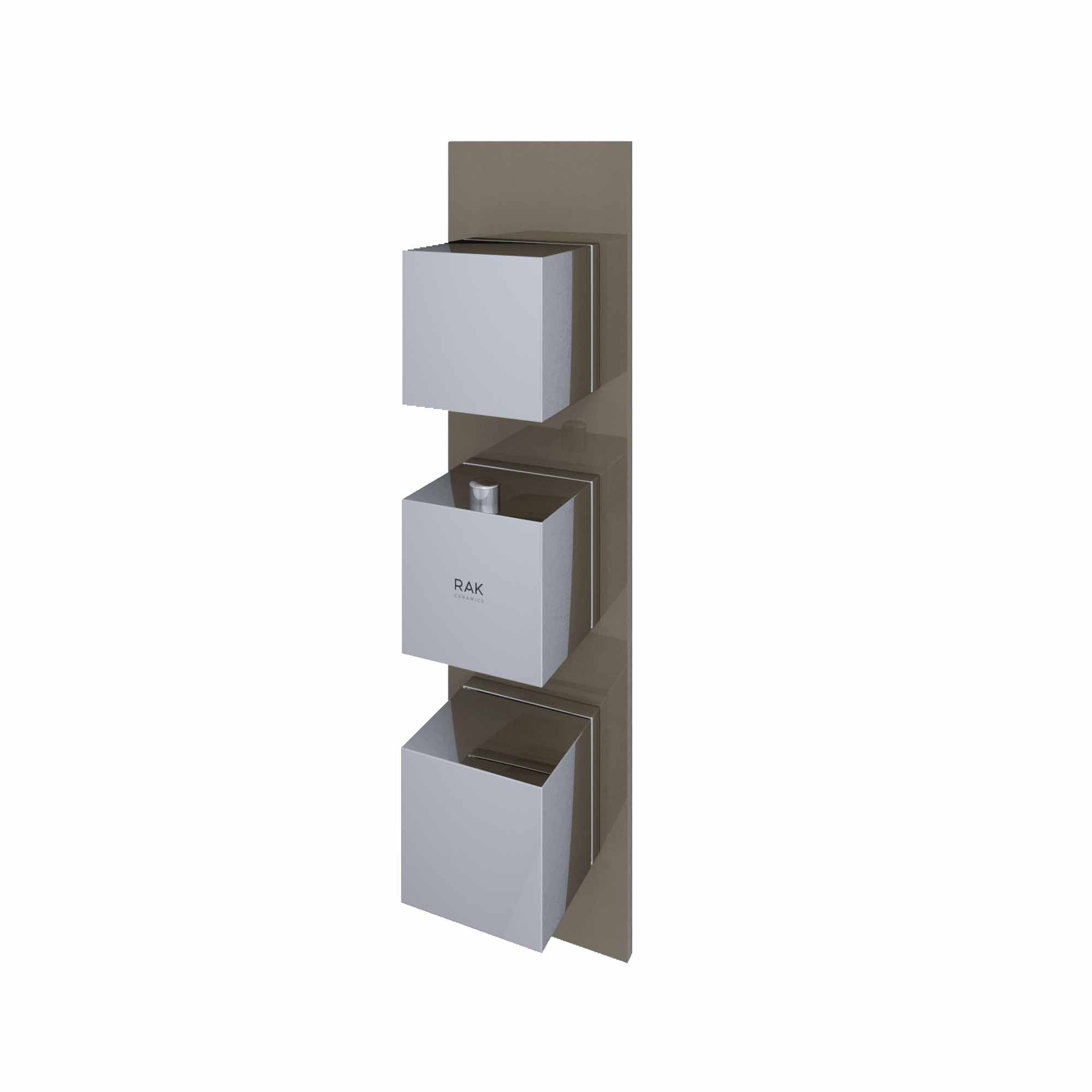 RAK Feeling Square Dual Outlet Thermostatic Concealed shower valve