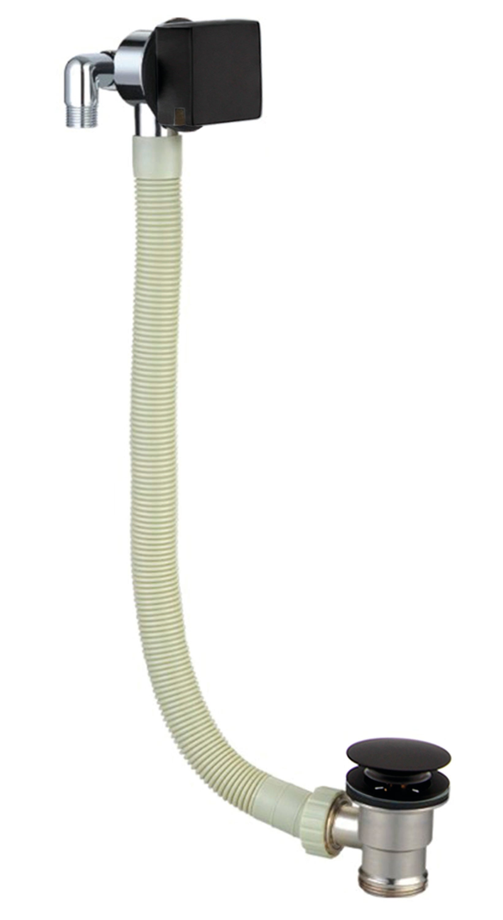 RAK Square Bath Overflow Filler with Clicker Waste in