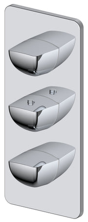 RAK Moon Triple Outlet, 3 Handle Concealed