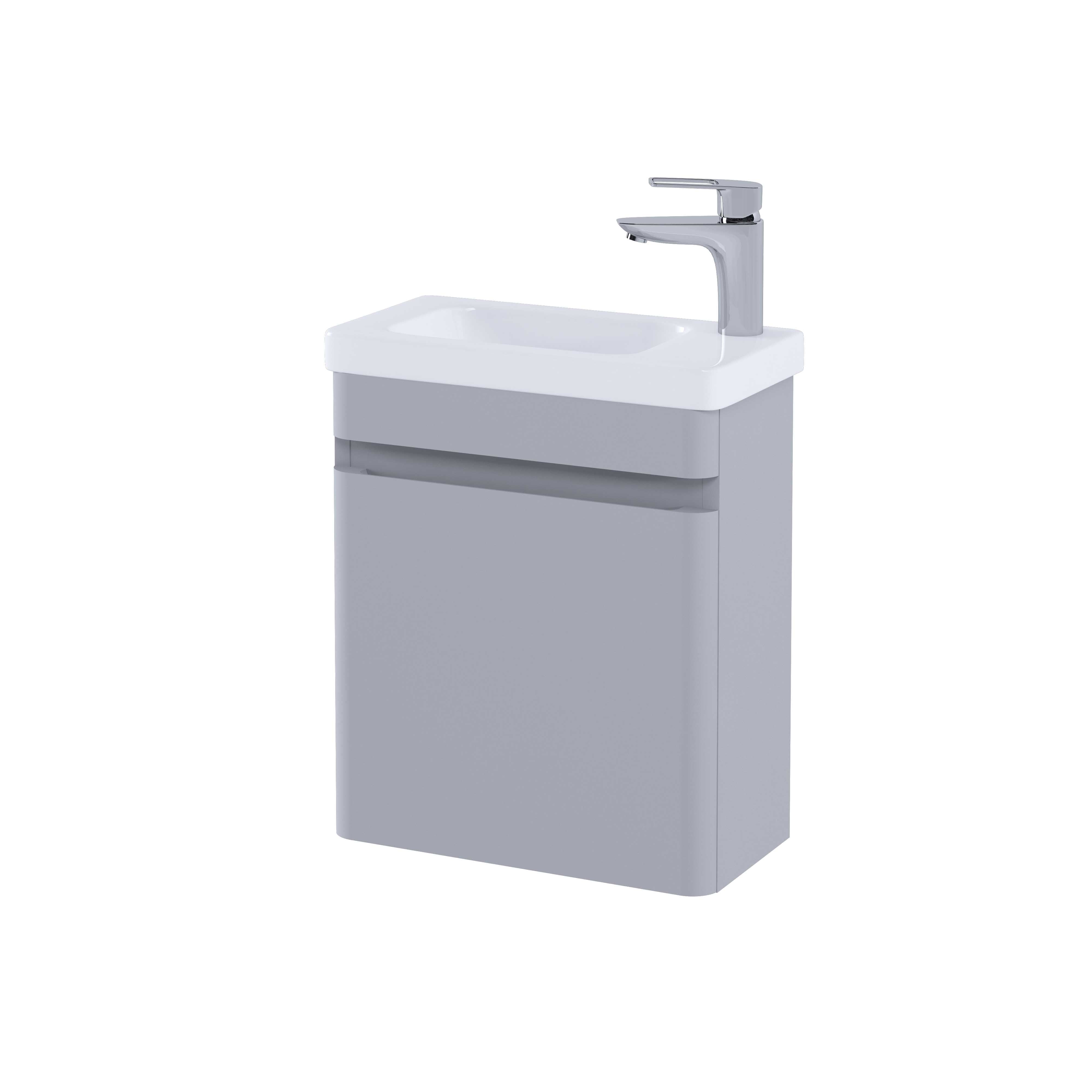 RAK Resort 450 Cloakroom Basin Unit in Matt Stone