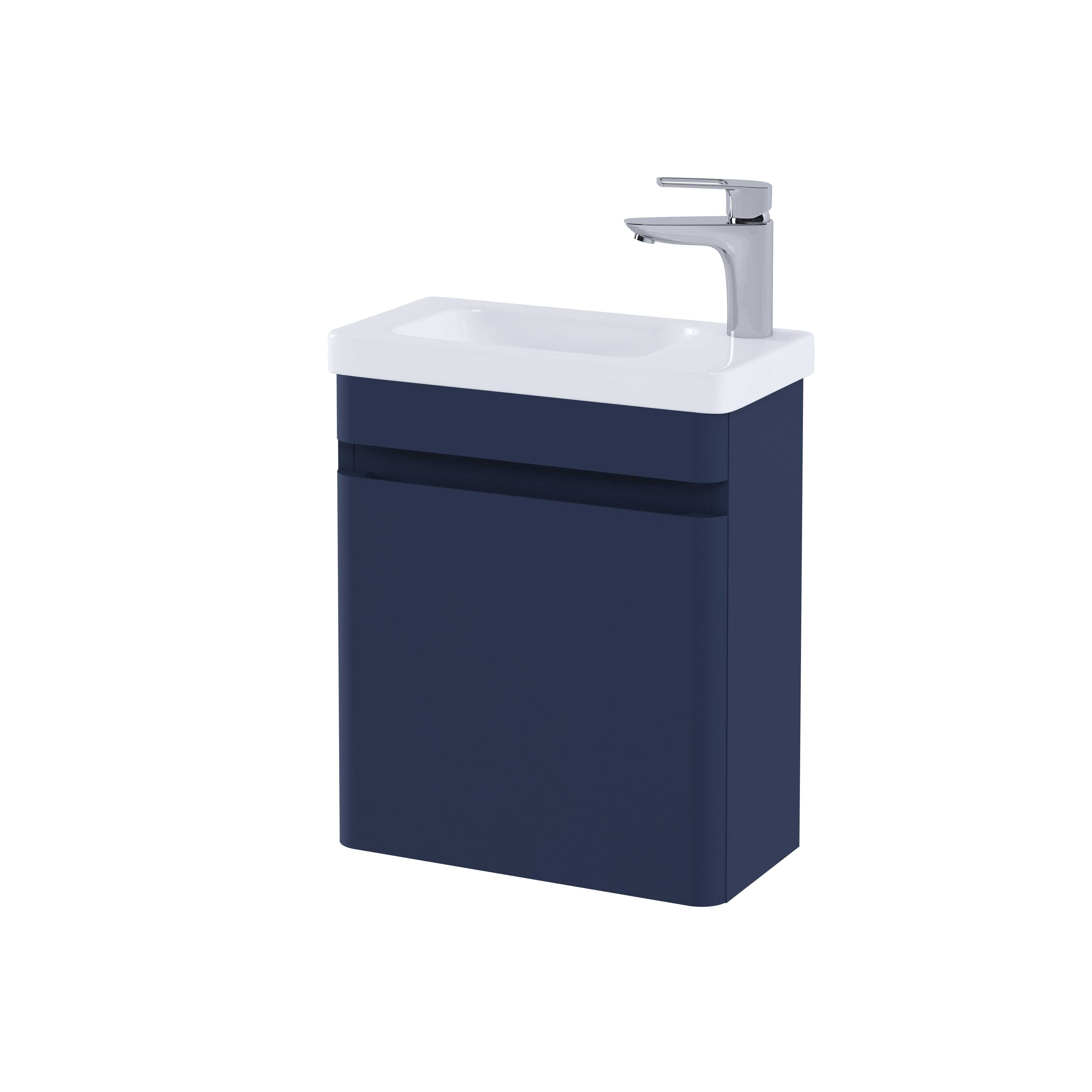 RAK Resort 450 Cloakroom Basin Unit in Matt Denim
