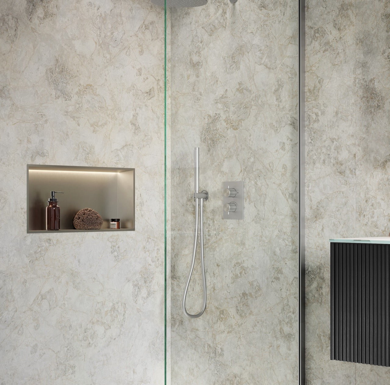 Showerwall Shower Niche 610 X 305mm With LED Light Strip