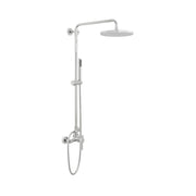 Safari Lever Wall Mounted Exposed Thermostatic Shower Column with MF Handset and Easyfit Brackets