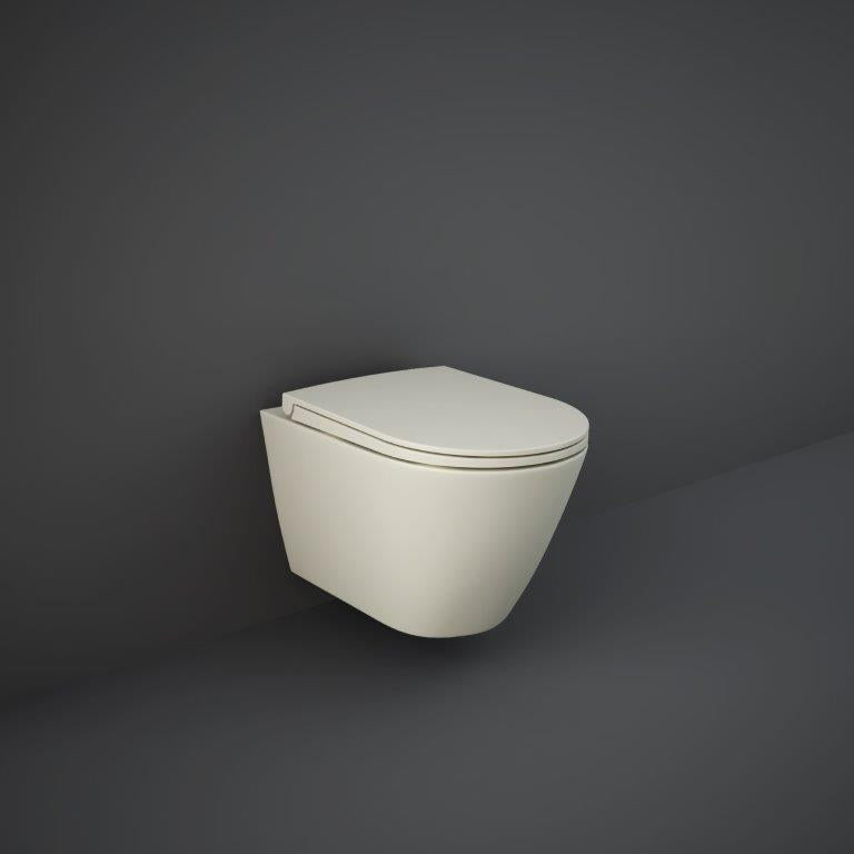RAK Feeling Rimless Wall Hung Pan in Matt