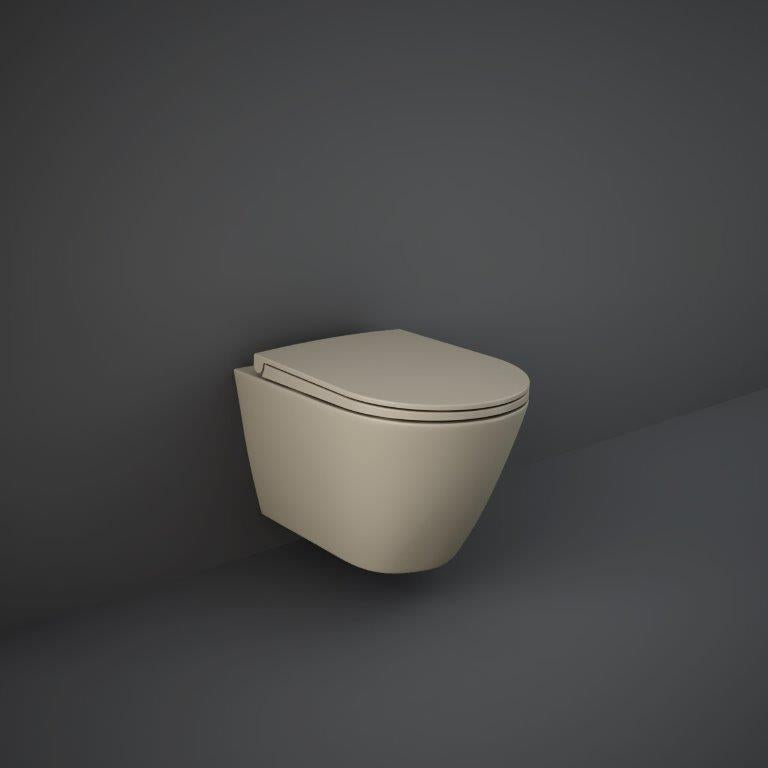 RAK Feeling Rimless Wall Hung Pan in Matt