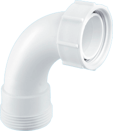 90° Bend – BSP Male Thread x BSP Coupling Nut
