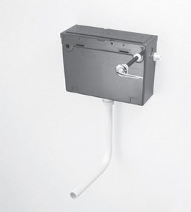Traditional concealed cistern lever - white porcelain and chrome plated