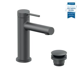 Safari Lever Cold Start Mono Basin Mixer for Low Pressure System + Universal Basin Waste Pewter