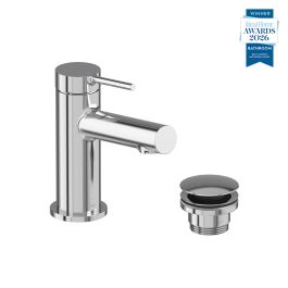 Safari Lever Cold Start Mini Mono Basin Mixer for Low Pressure System with Universal Basin Waste Chrome