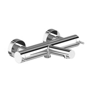 Safari Lever Wall Mounted Exposed Thermostatic Bath Shower Mixer with Easyfit Brackets