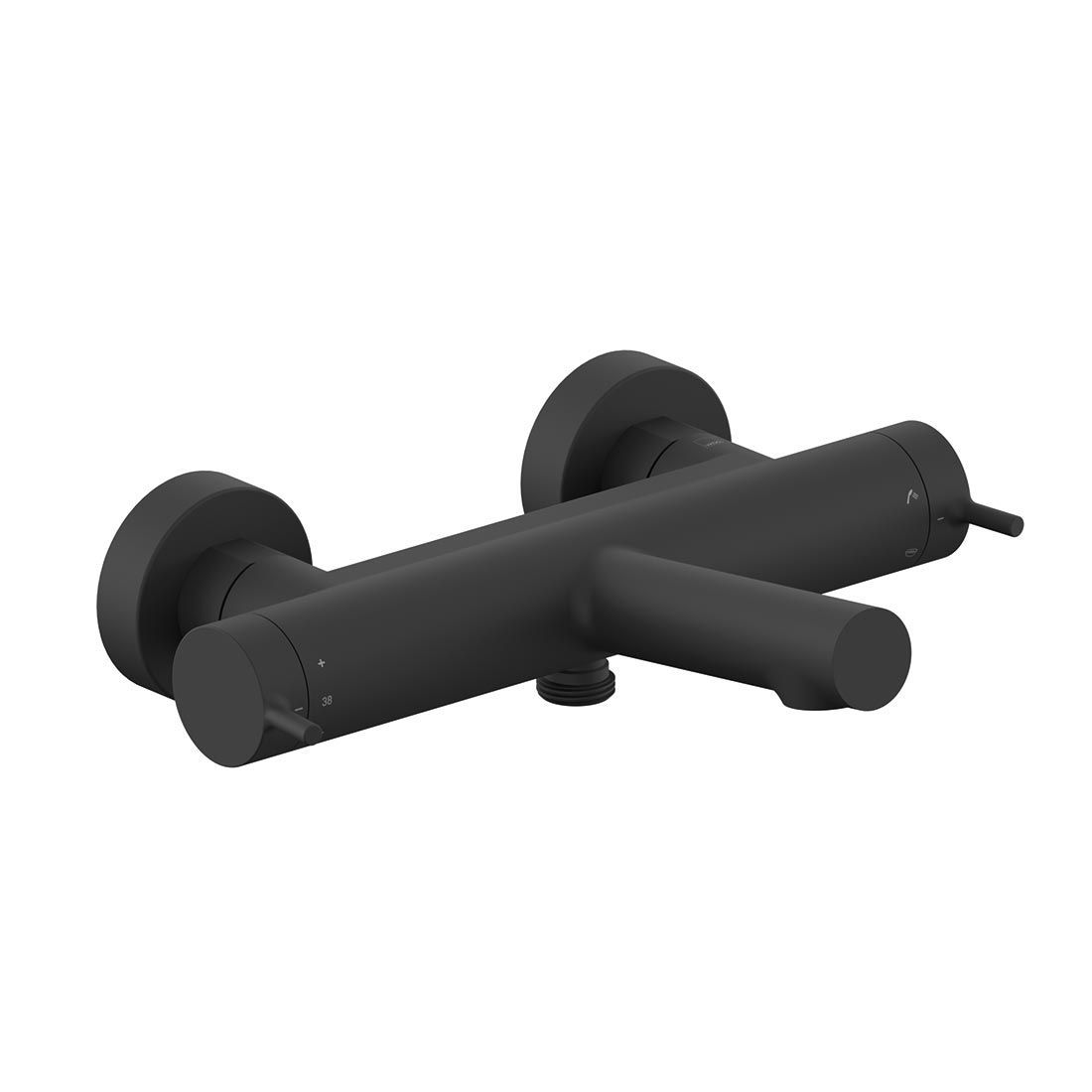Safari Lever Wall Mounted Exposed Thermostatic Bath Shower Mixer with Easyfit Brackets