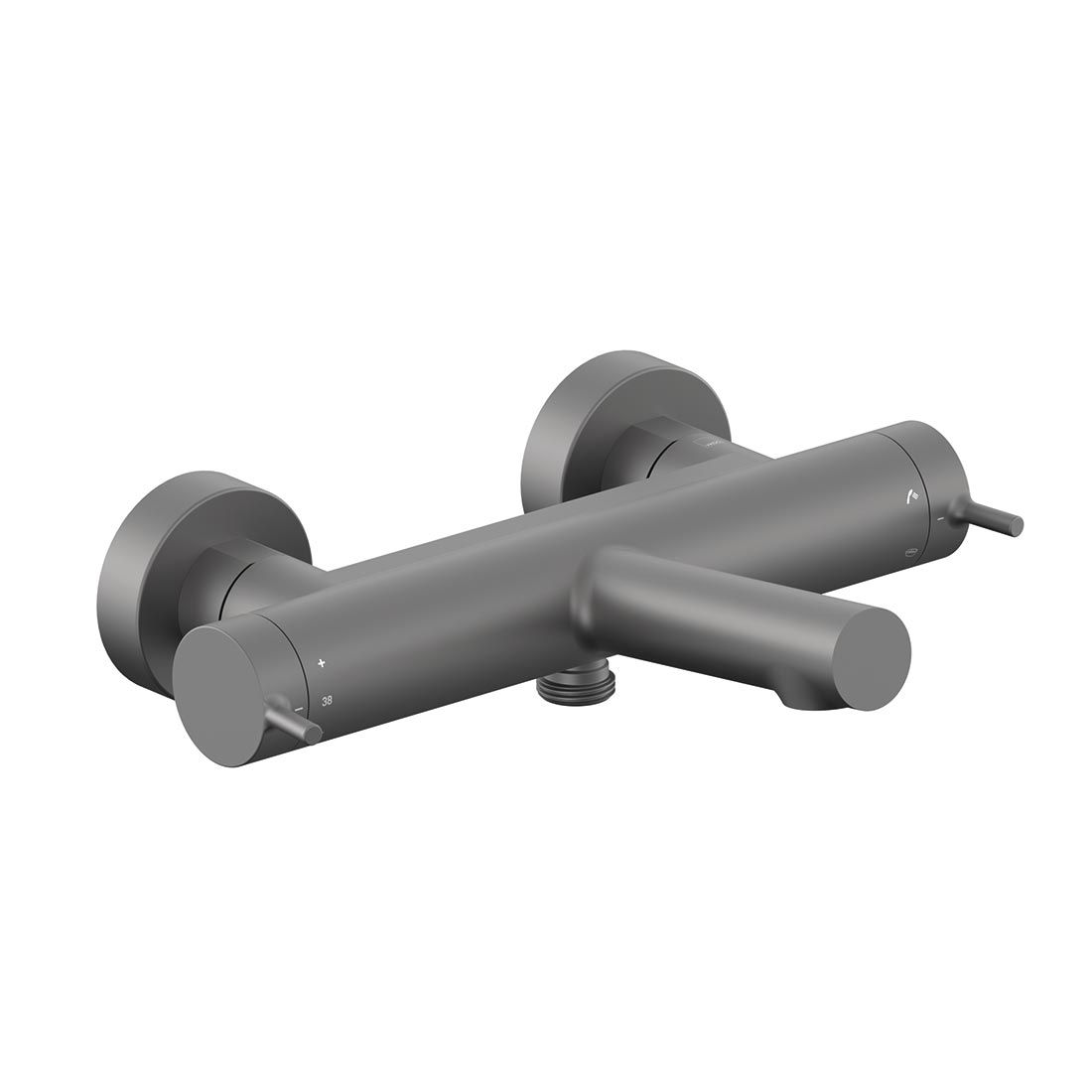 Safari Lever Wall Mounted Exposed Thermostatic Bath Shower Mixer with Easyfit Brackets