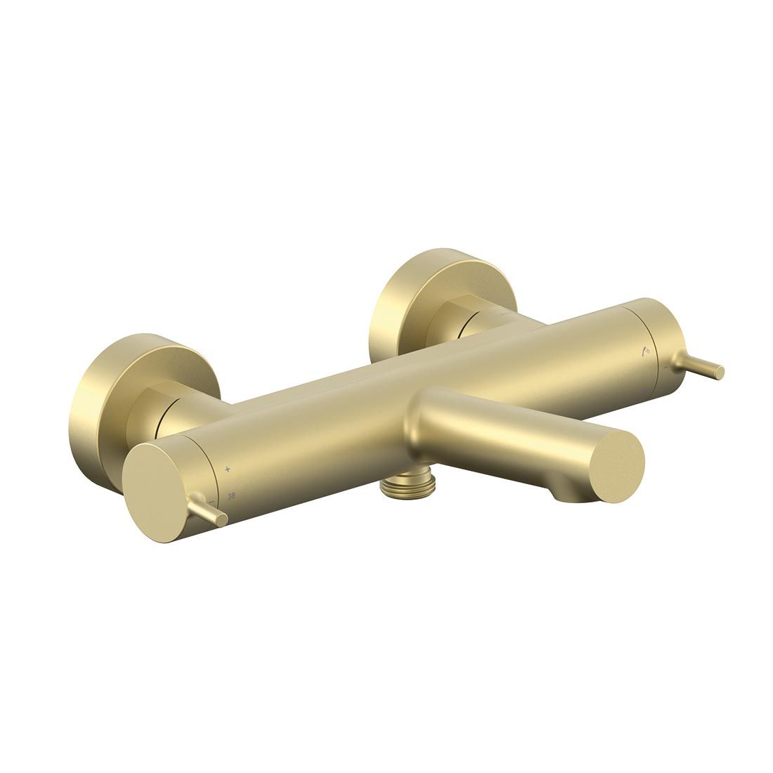 Safari Lever Wall Mounted Exposed Thermostatic Bath Shower Mixer with Easyfit Brackets