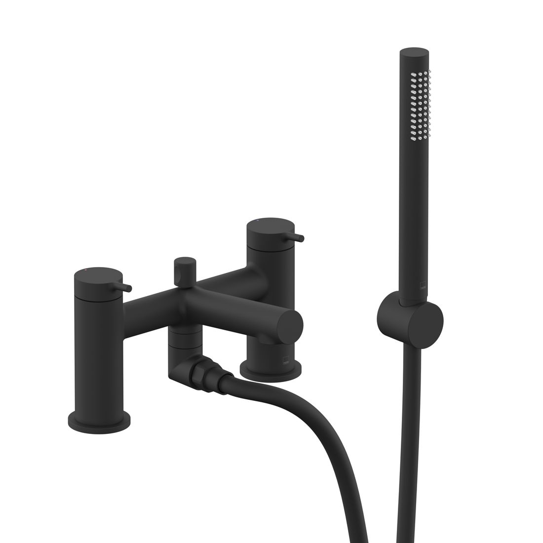 Safari Lever Deck Mounted Bath Shower Mixer with Wall Mounted Shower Handset