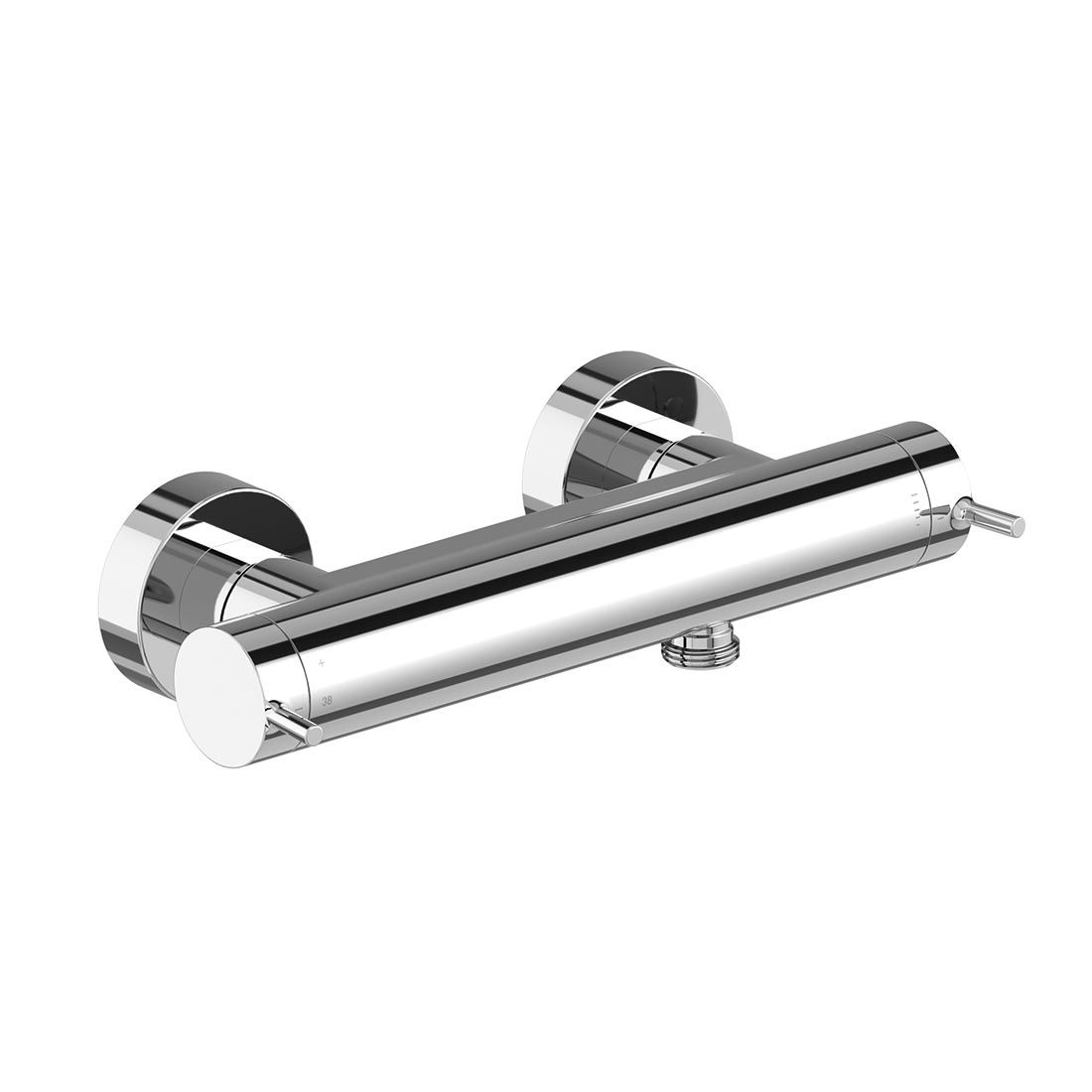 Safari Lever Wall Mounted Exposed Thermostatic Shower Bar Valve with Easyfit Brackets