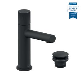 Safari Leverless Cold Start Mono Basin Mixer for Low Pressure System + Universal Basin Waste Matt Black