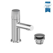 Safari Leverless Cold Start Mini Mono Basin Mixer for Low Pressure System with Universal Basin Waste Chrome