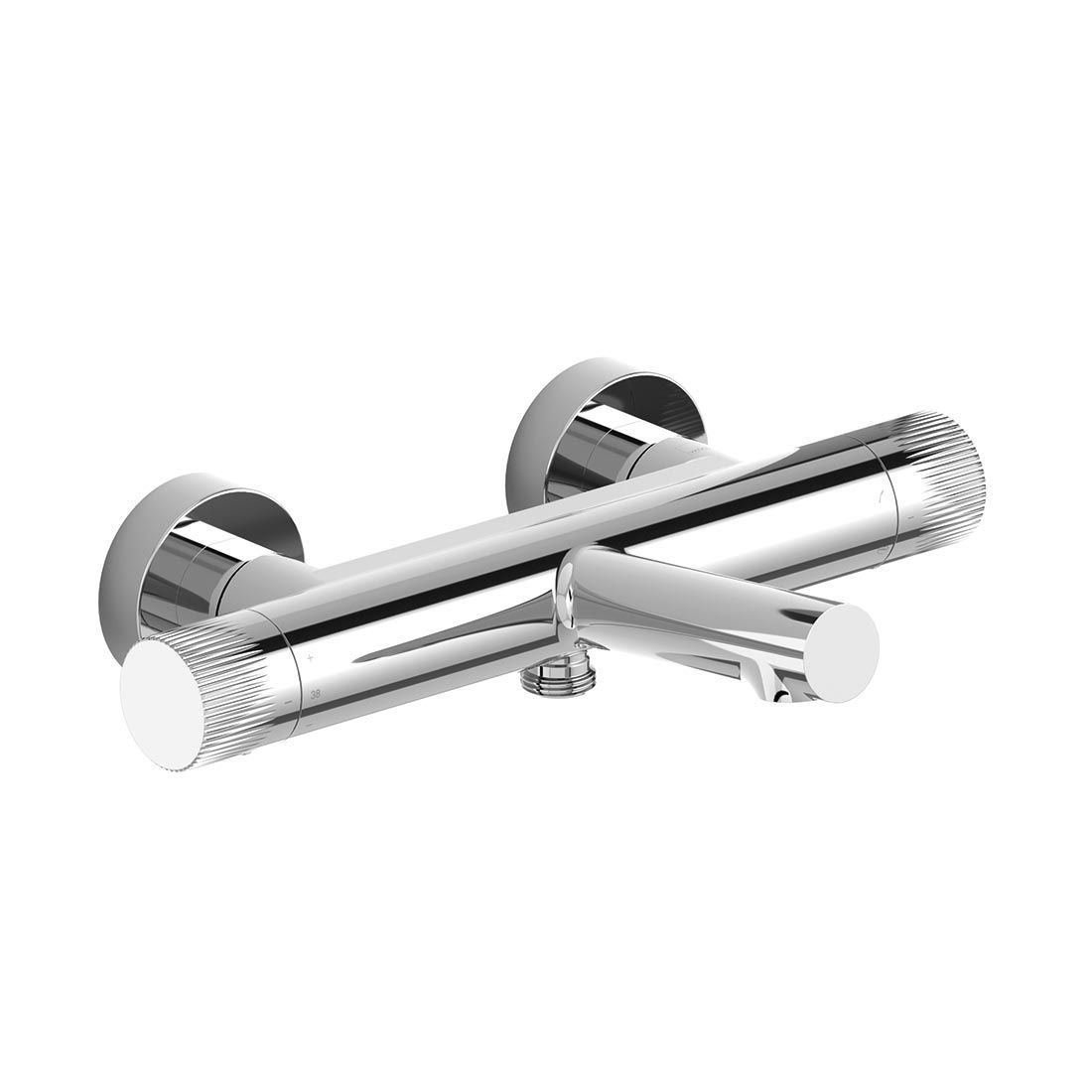 Safari Leverless Wall Mounted Exposed Thermostatic Bath Shower Mixer with Easyfit Brackets
