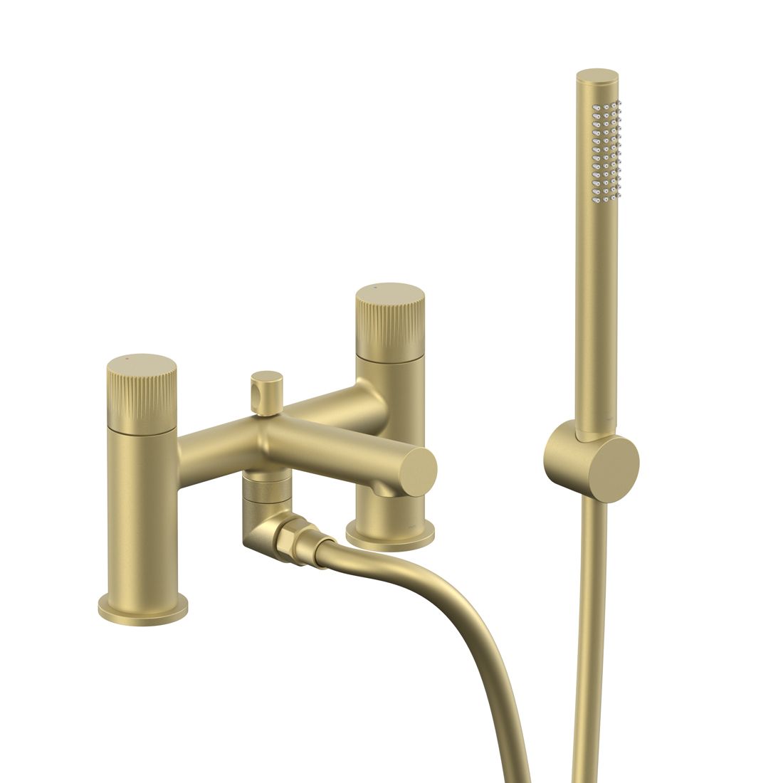 Safari Leverless Deck Mounted Bath Shower Mixer with Wall Mounted Shower Handset
