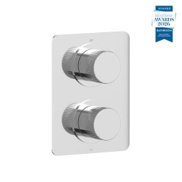Safari Leverless 2 Outlet 2 Handle Concealed Thermostatic DX Valve Chrome