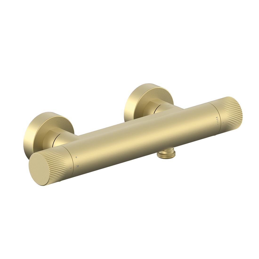 Safari Leverless Wall Mounted Exposed Thermostatic Shower Bar Valve with Easyfit Brackets